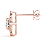 Round Fashion Halo Studs