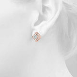 Round Fashion Halo Studs