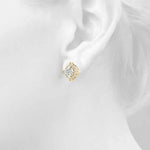 Round Fashion Halo Studs