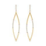 Lab Grown Diamond Accented Drop Fashion Earrings