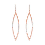 Lab Grown Diamond Accented Drop Fashion Earrings