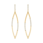 Natural Diamond Accented Drop Fashion Earrings