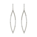 Lab Grown Diamond Accented Drop Fashion Earrings