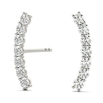 Lab Grown Diamond Curved Bar Earrings