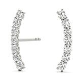 Lab Grown Diamond Curved Bar Earrings