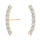 Lab Grown Diamond Curved Bar Earrings