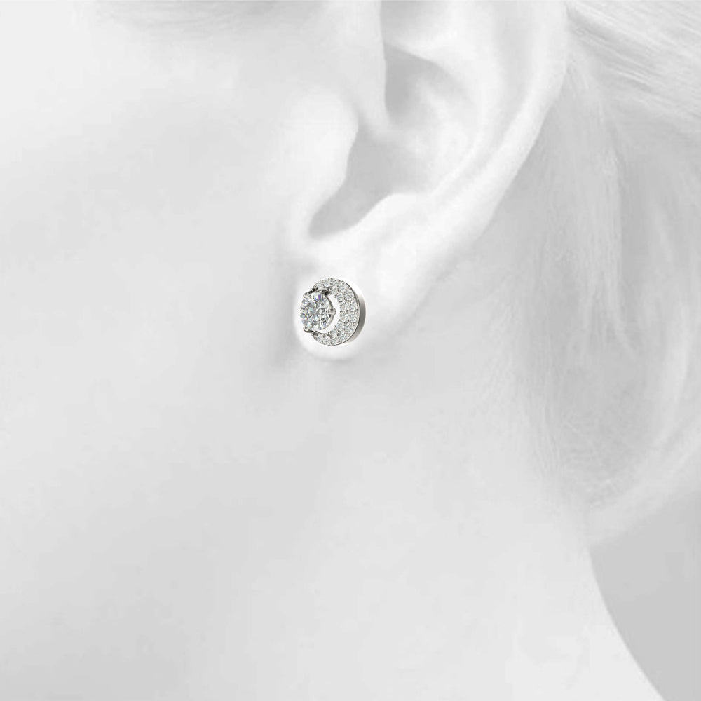 Fashion Half Moon Stud Earrings
