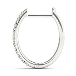 Lab Grown Shared-Prong Hoop Earrings