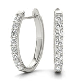 Shared-Prong Hoop Earrings