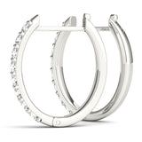 Shared-Prong Hoop Earrings