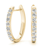 Shared-Prong Hoop Earrings