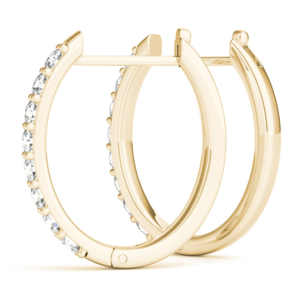Shared-Prong Hoop Earrings