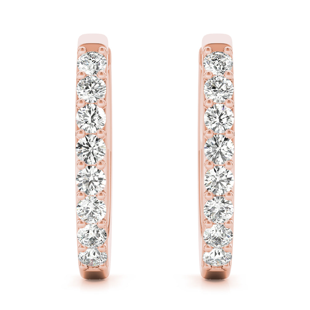 Shared-Prong Hoop Earrings