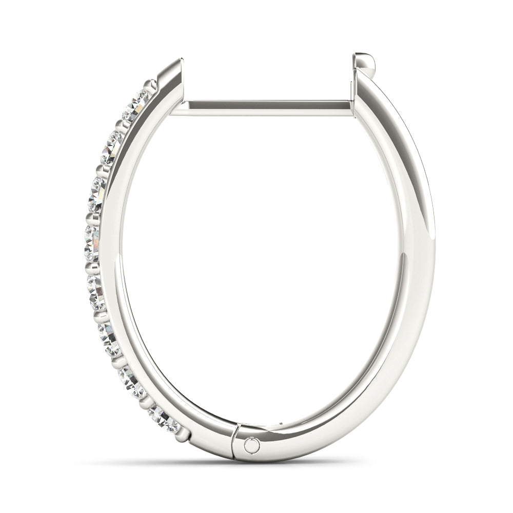 Shared-Prong Hoop Earrings