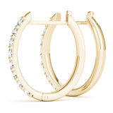 Shared-Prong Hoop Earrings