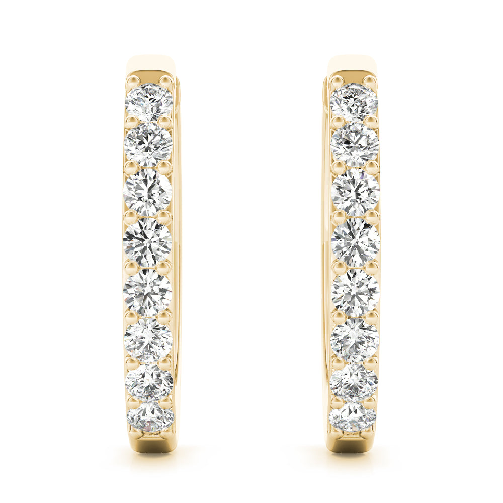 Shared-Prong Hoop Earrings