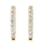 Shared-Prong Hoop Earrings