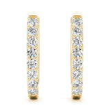 Shared-Prong Hoop Earrings