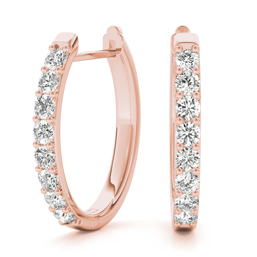 Shared-Prong Hoop Earrings
