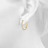 Shared-Prong Hoop Earrings