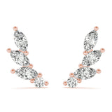 Natural Diamond Marquise Shape Ear Climbers