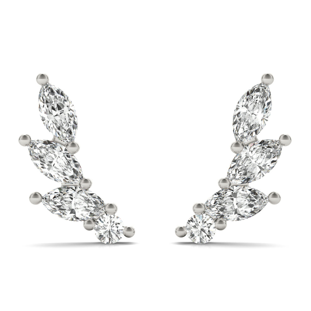 Marquise Shape Ear Climbers