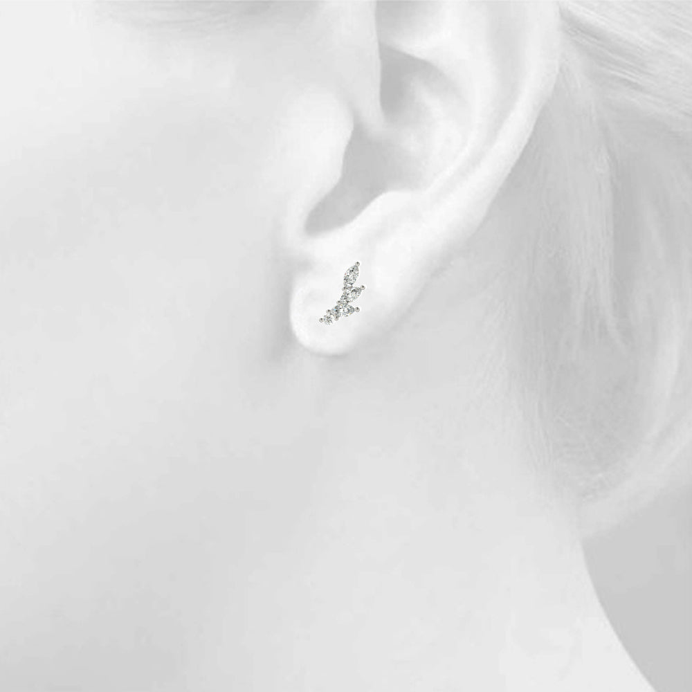 Marquise Shape Ear Climbers