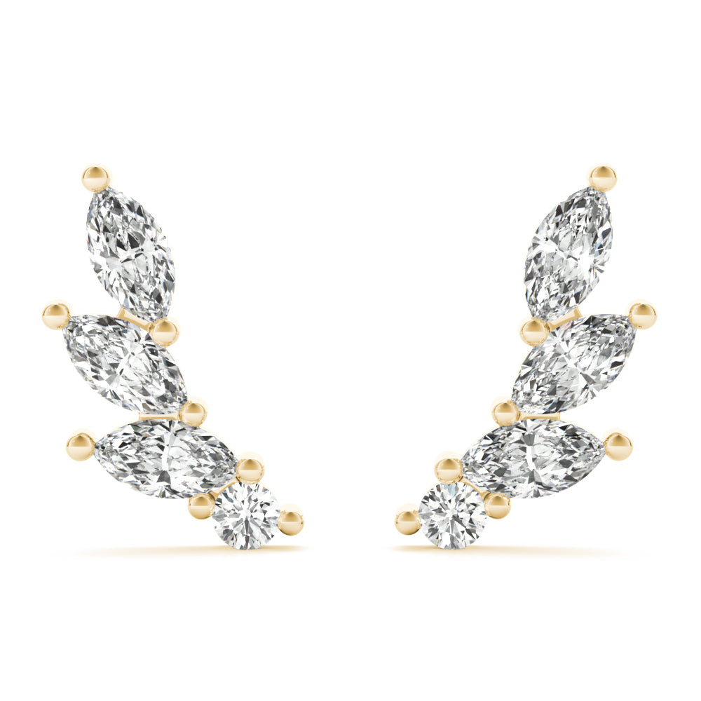 Marquise Shape Ear Climbers