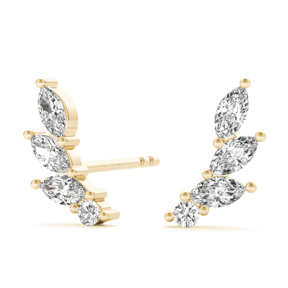 Marquise Shape Ear Climbers