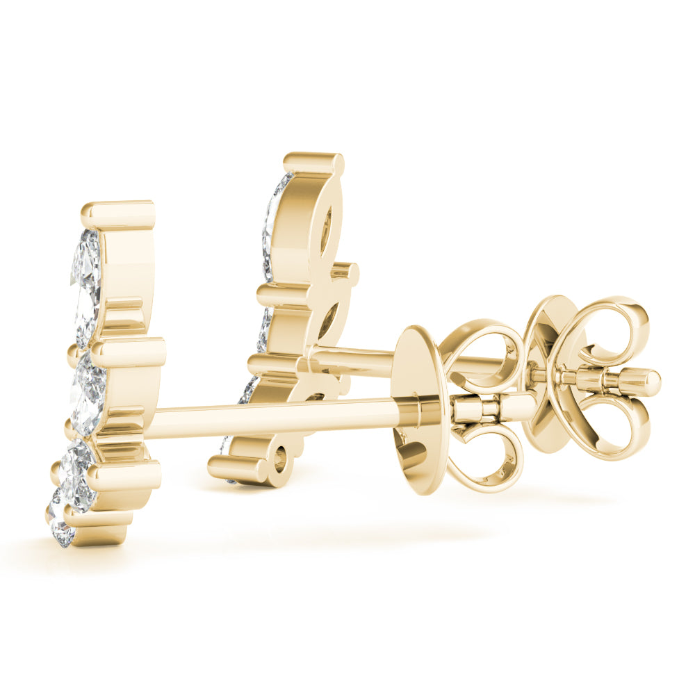 Marquise Shape Ear Climbers