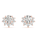 Floral Shape Cluster Earrings