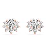 Floral Shape Cluster Earrings