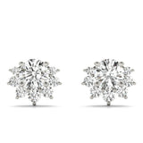 Floral Shape Cluster Earrings