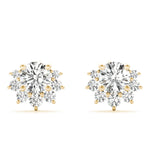 Floral Shape Cluster Earrings