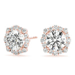 Floral Halo Studs Earrings