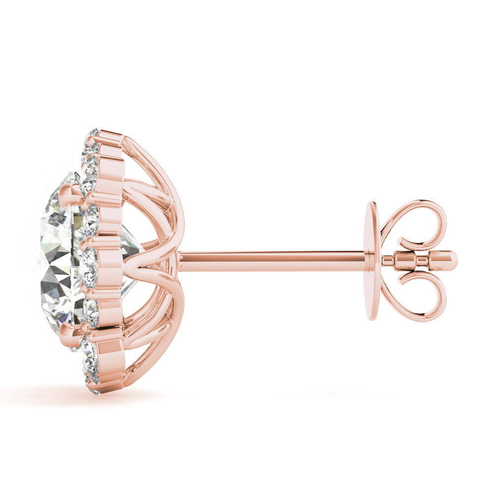 Floral Halo Studs Earrings