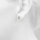 Floral Halo Studs Earrings