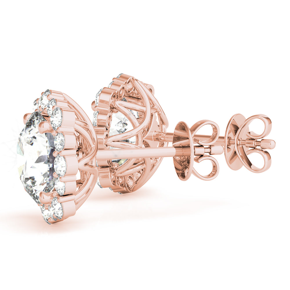 Floral Halo Studs Earrings