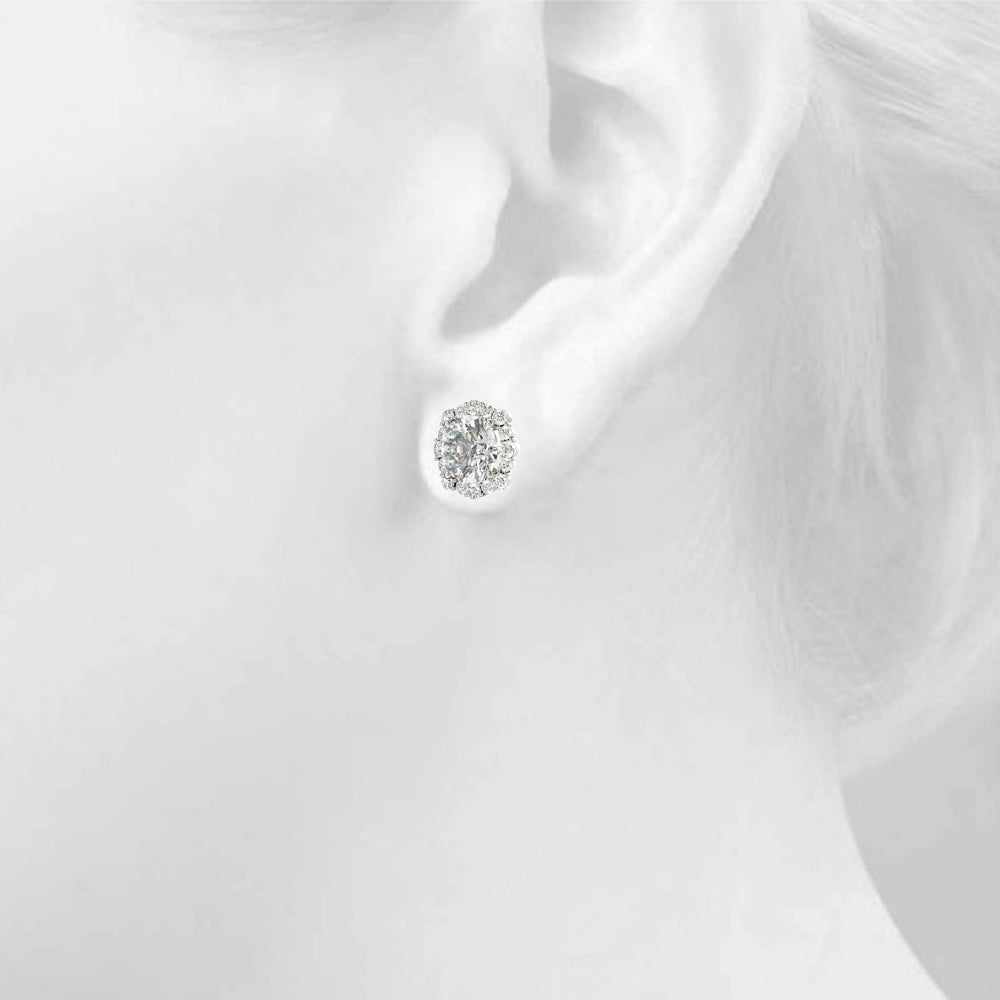 Floral Halo Studs Earrings