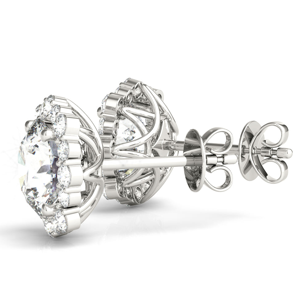 Floral Halo Studs Earrings