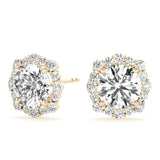 Floral Halo Studs Earrings