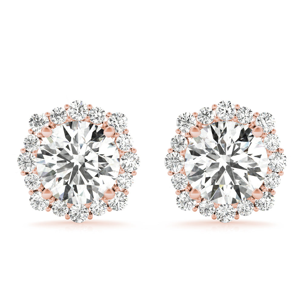 Floral Halo Studs Earrings