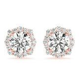 Floral Halo Studs Earrings