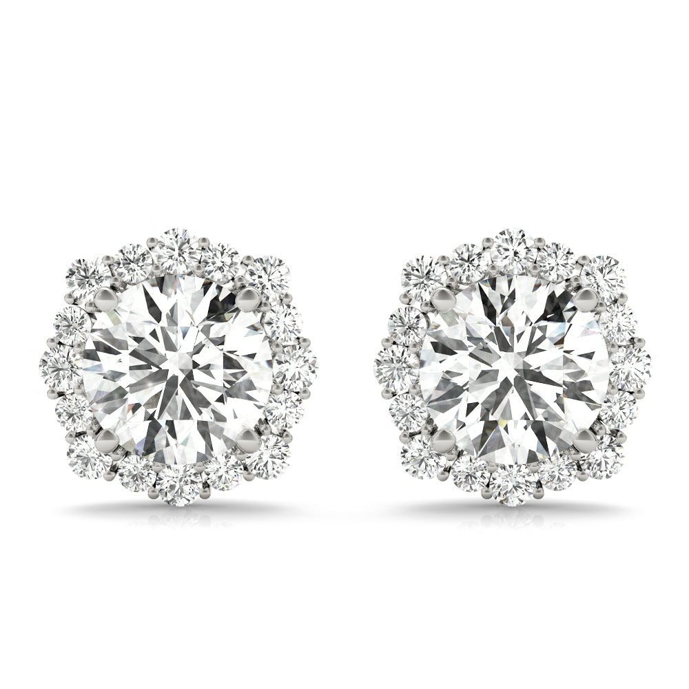 Floral Halo Studs Earrings