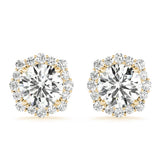 Floral Halo Studs Earrings