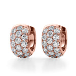 3-Row Huggie Earrings