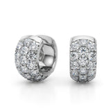 3-Row Huggie Earrings