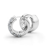 Lab Grown 3-Row Huggie Earrings