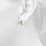 3-Row Huggie Earrings