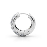 Lab Grown 3-Row Huggie Earrings